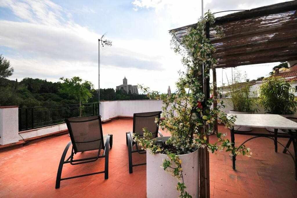 Apartamento Con Increibles Vistas Y Terraza Girona Esterno foto