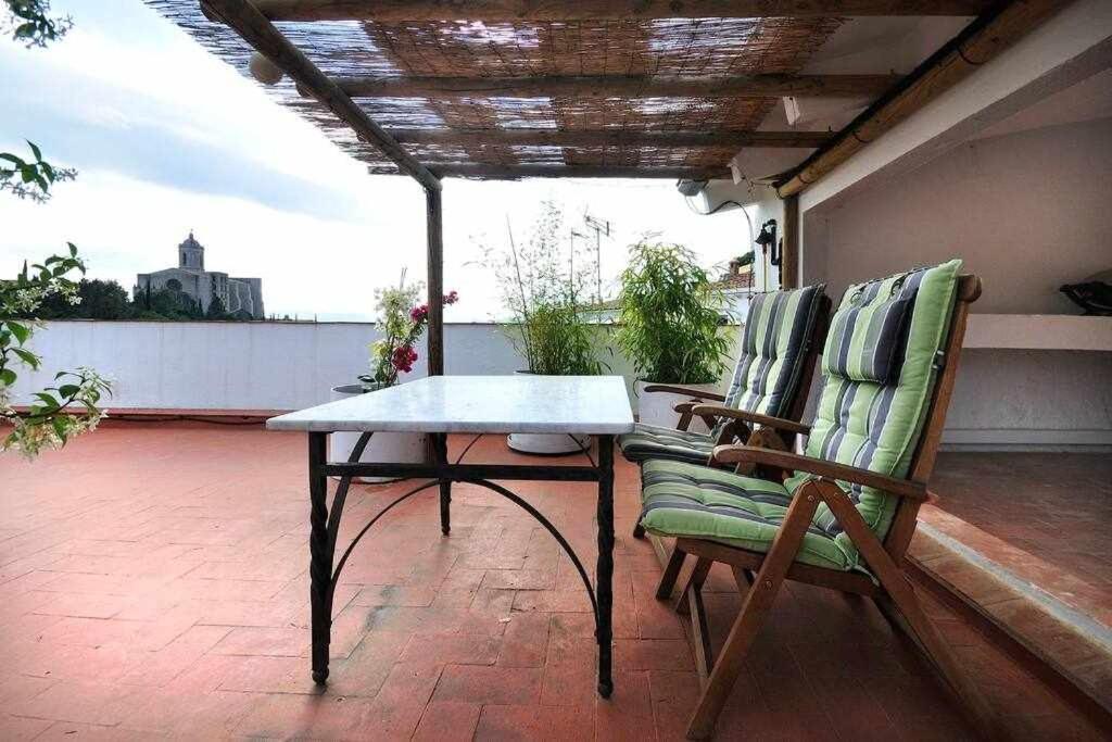 Apartamento Con Increibles Vistas Y Terraza Girona Esterno foto