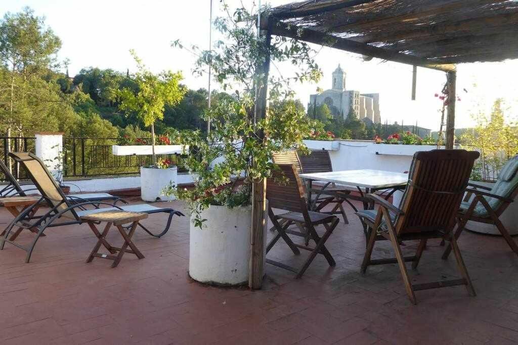Apartamento Con Increibles Vistas Y Terraza Girona Esterno foto