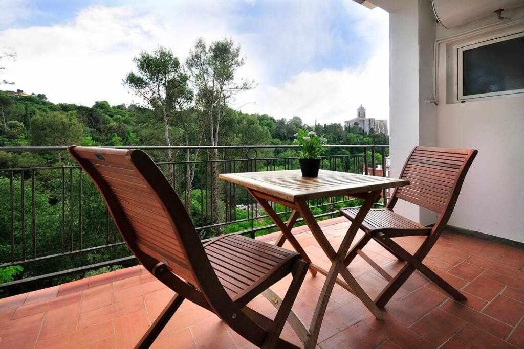 Apartamento Con Increibles Vistas Y Terraza Girona Esterno foto